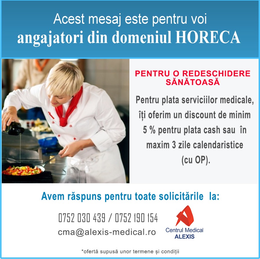 - horeca 1 1 - Ce putem face la medicina-muncii pentru domeniul HoReCa
